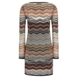 Chevron lamé dress