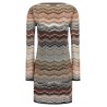 Chevron lamé dress