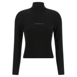 Ribbed sweater with logo