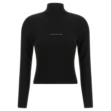 Ribbed sweater with logo