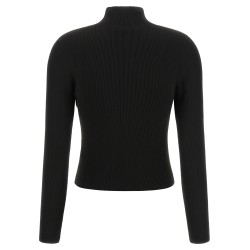 Ribbed sweater with logo