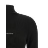 Ribbed sweater with logo