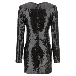 Sequin dress with flower