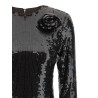 Sequin dress with flower