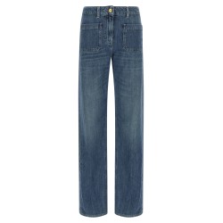 Logo embroidery jeans
