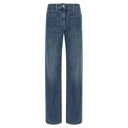 Logo embroidery jeans
