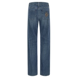 Logo embroidery jeans