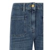 Logo embroidery jeans