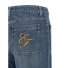 Logo embroidery jeans