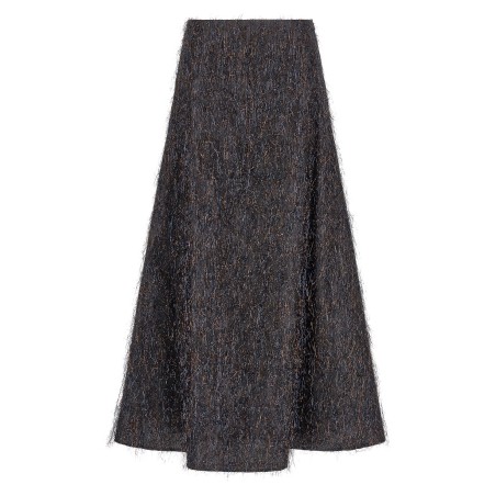 Skirt with metallic fringes
