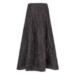 Skirt with metallic fringes