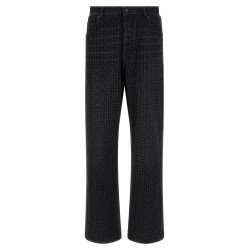 Monogram pattern jeans