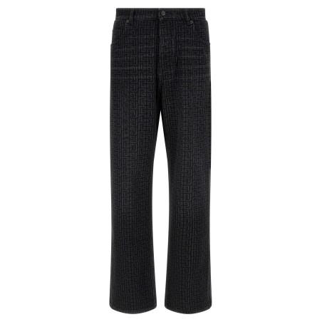 Monogram pattern jeans