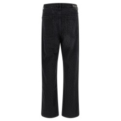 Monogram pattern jeans
