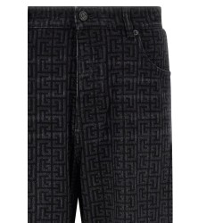 Monogram pattern jeans