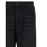 Monogram pattern jeans