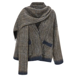 Cardigan with scarf