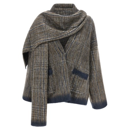 Cardigan with scarf