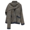 Cardigan with scarf