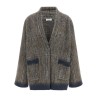 Cardigan with scarf