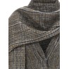 Cardigan with scarf