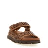 Braided leather sandals