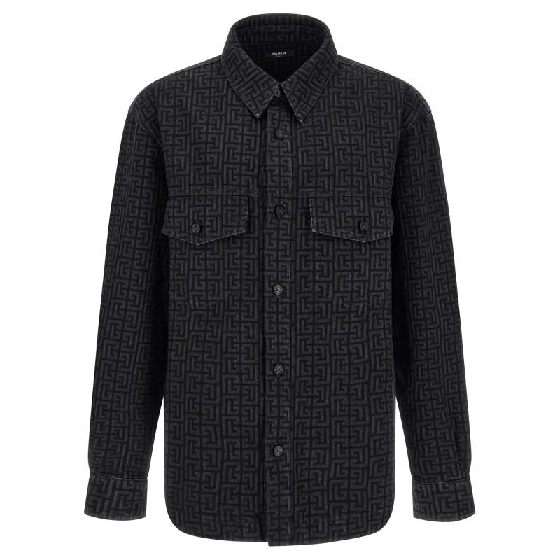 Monogram pattern overshirt