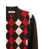 Diamond-shaped collar cardigan