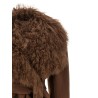 Shearling neck coat