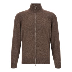 High neck cardigan with zip