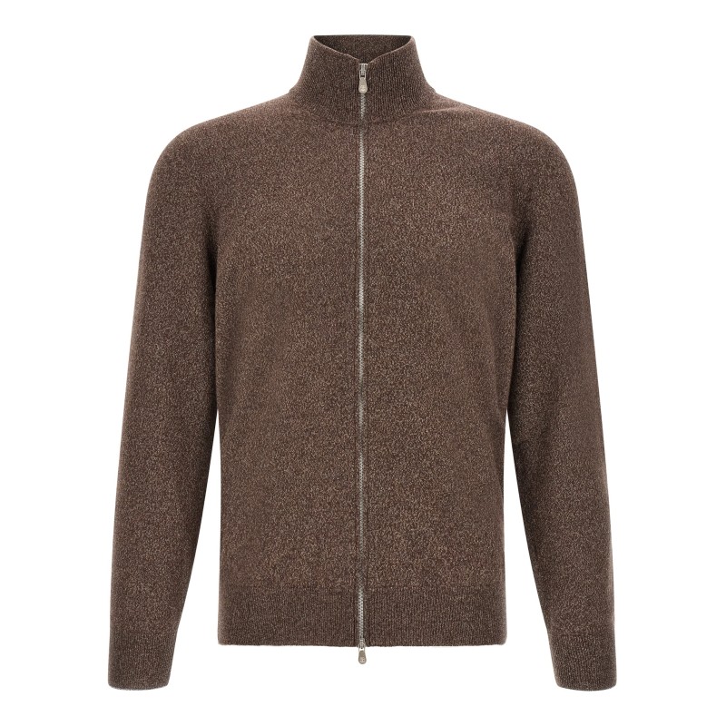 High neck cardigan with zip