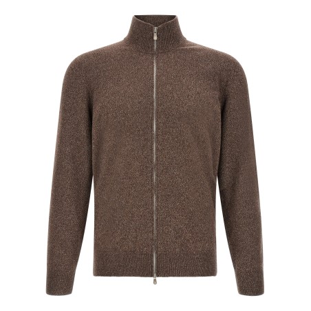 High neck cardigan with zip