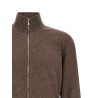 High neck cardigan with zip