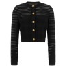 Semi-transparent stripes cardigan
