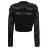 Semi-transparent stripes cardigan