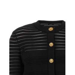 Semi-transparent stripes cardigan