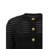 Semi-transparent stripes cardigan