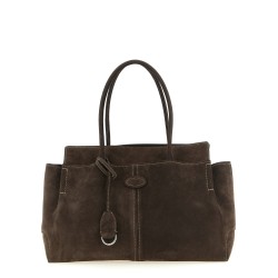 Medium suede shopping bag