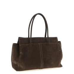 Medium suede shopping bag