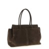 Medium suede shopping bag