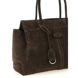 Medium suede shopping bag