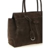 Medium suede shopping bag