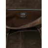Medium suede shopping bag