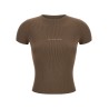 Ribbed T-shirt with logo