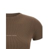 Ribbed T-shirt with logo