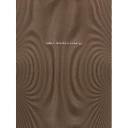 Ribbed T-shirt with logo