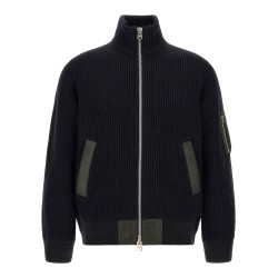 Ribbed knit blouson