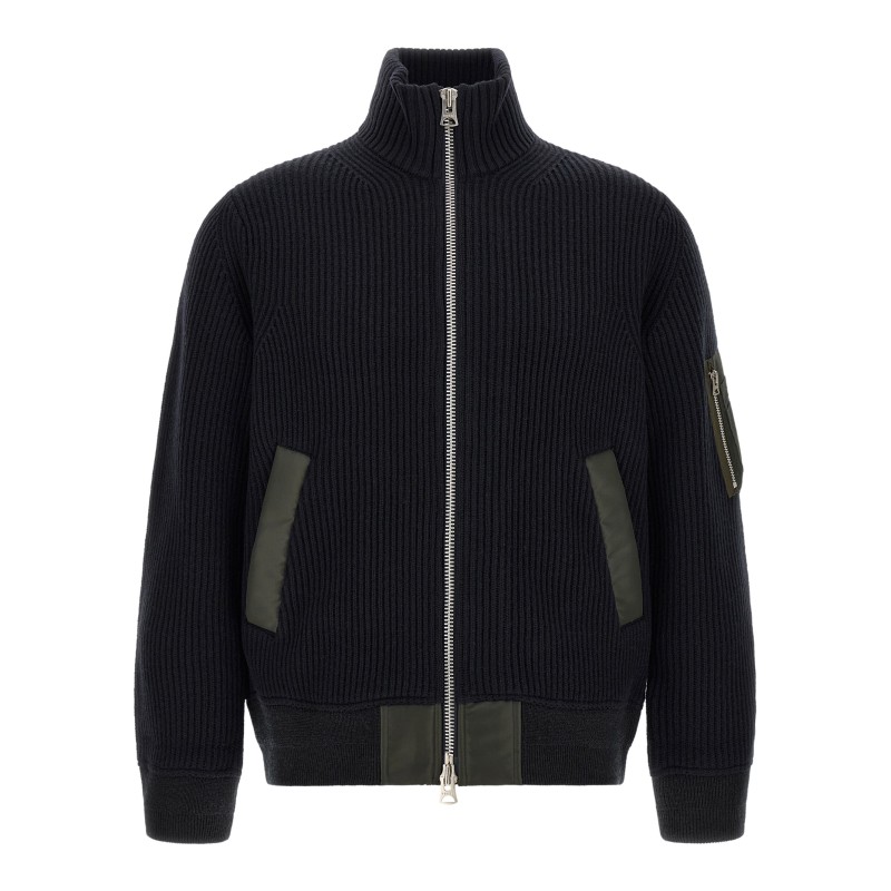 Ribbed knit blouson