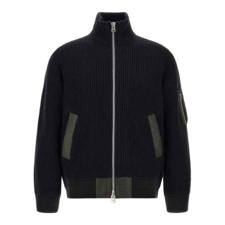 Ribbed knit blouson