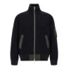 Ribbed knit blouson